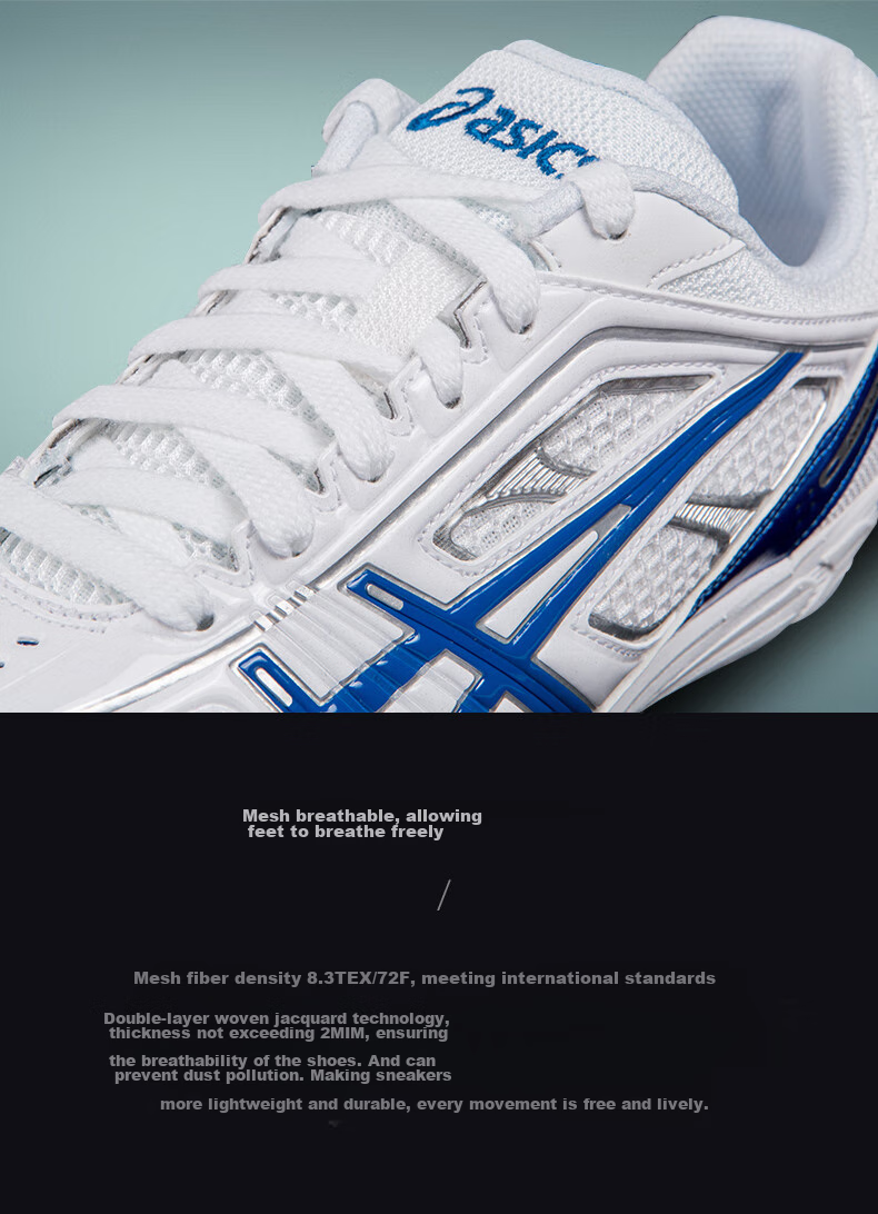 ASICS Attack Hyperbeat 4 Table Tennis Shoes Indoor Sports Shoes 1073A056-102 Size 42 7