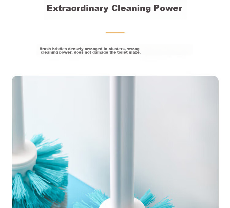 CHAHUA Toilet Brush, No Dead Angle, Wall-Mounted for Home Use, Long Handle for Cleaning Bathroom 7