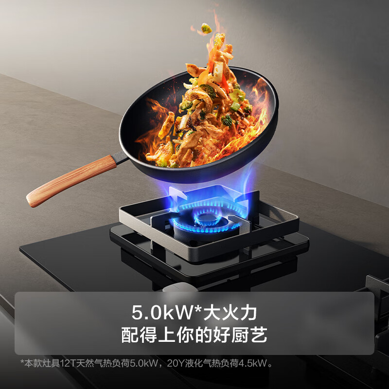 方太（FOTILE）燃气灶天然气家用煤气灶嵌入式双灶台灶具 5.0kW*大火力猛火易打理可调节底盘换装灶 01-TH36B
