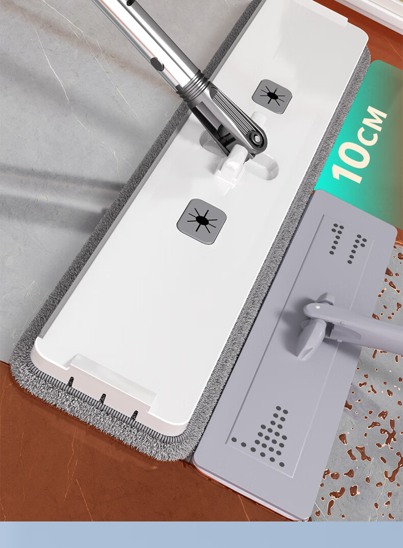 Dongfangliangjie Mop, All-In Household No-Hand Washing, Extra Large with Bucket, 50cm Scrubbing, Lazy Person's Mop, Flat Mop Cleaning Tool 5