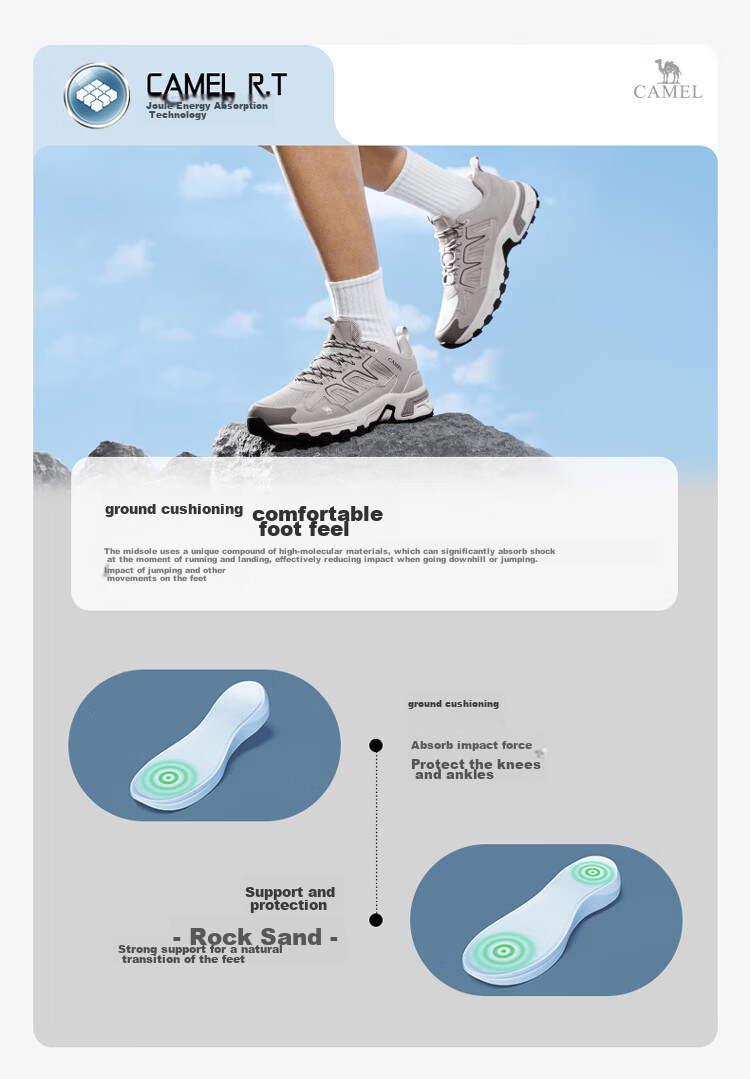 CAMEL [Taihang] Outdoor Hiking And Mountaineering Shoes for Men And Women, Water-Resistant, Non-Slip, Breathable Mountain Climbing Sports Shoes 4