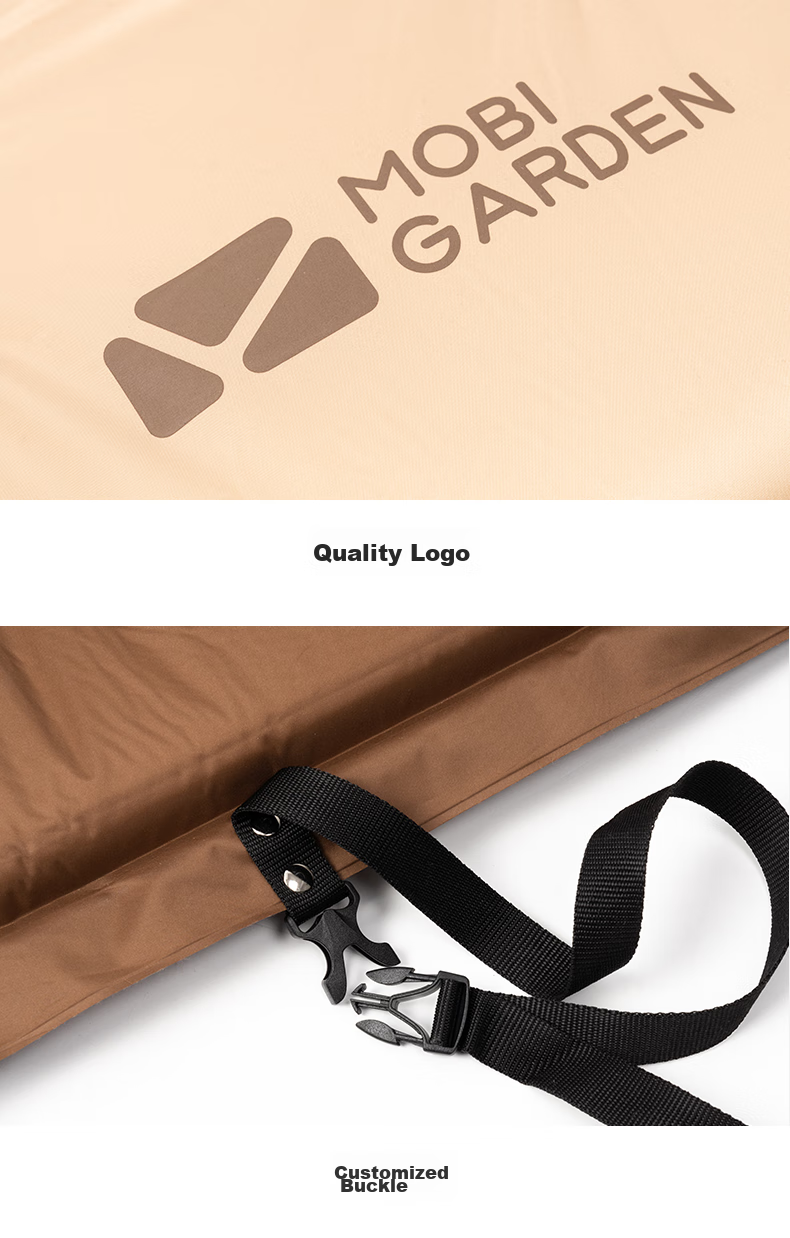 MOBIGARDEN Moisture-Proof Mat, Outdoor Camping Splicing Pillow Double Automatic Inflatable Mat, NX19663004, Warm Sand Color 14