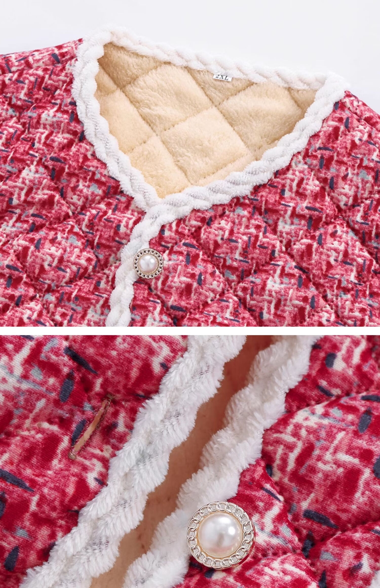 Fengxiao Mom Winter Thickened Lamb Wool Short Floral Cotton Jacket Middle-aged and Elderly Women's Autumn and Winter Coat 9