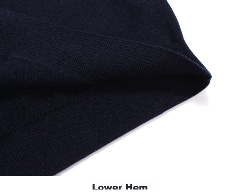 YOUNGOR [100% Wool] Autumn And Winter Men's Warm Business Casual Round Neck Sweater VYQW639994FYA, Navy Blue, S 17