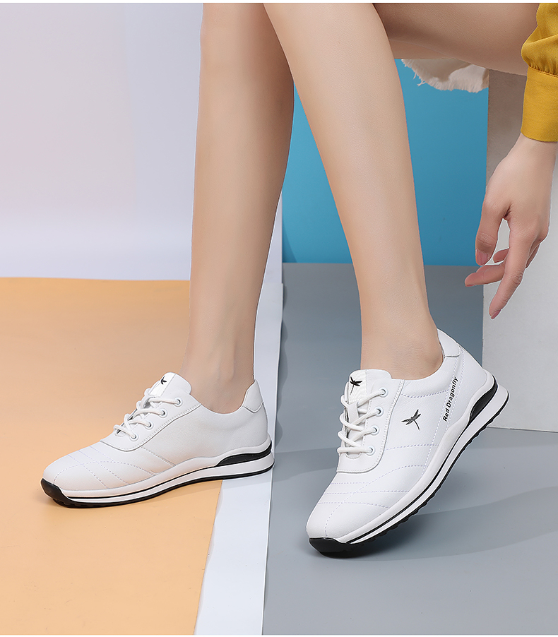 Red Dragonfly Women's Casual Shoes INS Trendy White Korean Style Sneakers C02103471 White Size 35 6