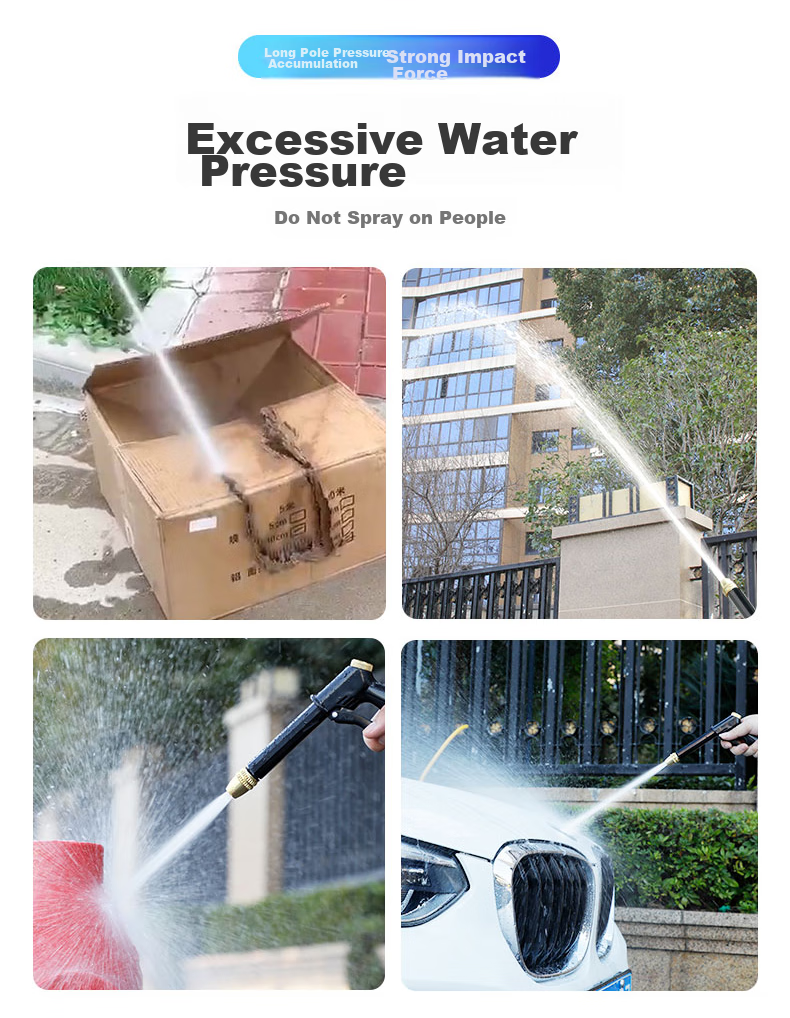 Yueye High-Pressure Car Wash Water Gun Spray Gun for Home Use, Watering Plants, Connecting to Tap Water, Car Cleaning Tool, Washing Nozzle, Alloy 8