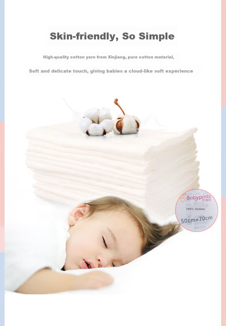 Babyprints [Without Carbamide] Diaper, Infant Gauze Antibacterial Pure Cotton Newborn Diapers, Disposable Diapers, Washable, 10 Pieces 5