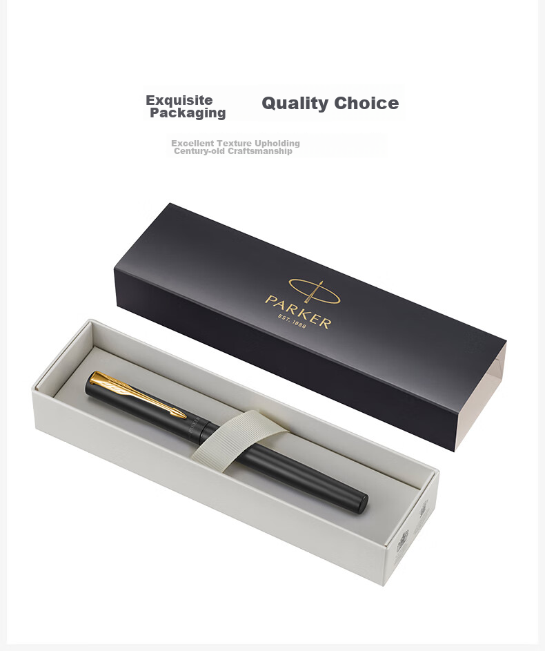 Parker Signature Pen, Business Office Use, Gift-Giving Classic Writing Practice, Weiyaxl Phantom Black with Gold Clip Ballpoint Pen, Mid-Autumn Festival Gift for Friends, Baitiao Discount 10