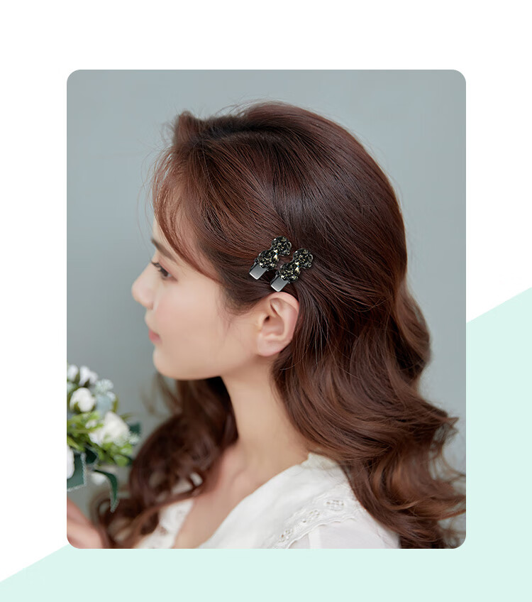 CHIMERA Light Luxury Rhinestone Bow Hair Clip, Internet Celebrity Bangs Clip, Side Hairpin, Hair Clip for Women, Mid-Autumn Festival Gift 21