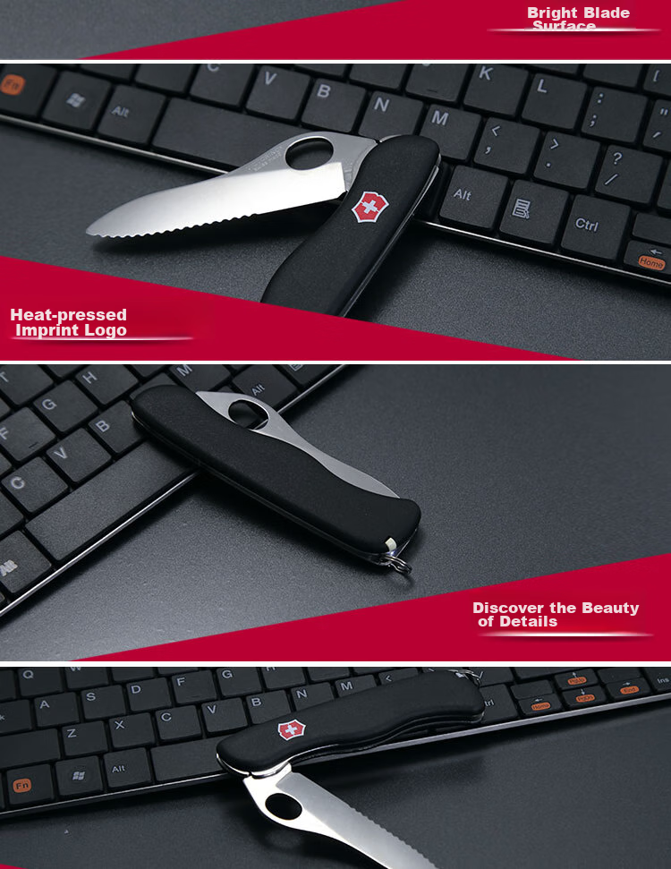 VICTORINOX Swiss Army Knife Sentinel 111mm Outdoor Folding Self-Defense Knife Single-Handed Plain Edge Main Blade with Back Clip Black 0.8416.M3 4