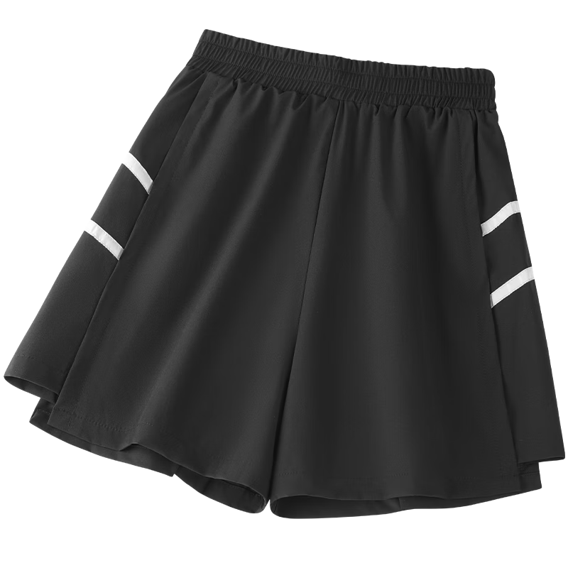 Baleno Cool-Feeling Sports Shorts for Women, 2026 Summer New Style with Reflective Strips, Outdoor Running Fitness Cycling A-Line Versatile Three-Quarter Length Pants
