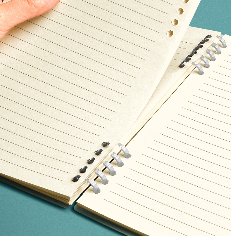 Wengu Loose-Leaf Notebook, Back-To Student Stationery, B5 Size, 60 Sheets, Non-Slip Spiral Binding, Detachable Pages, Simple Ins Style for Primary And Middle School Students, Grid Paper for Exam Preparation And Note-Taking 12
