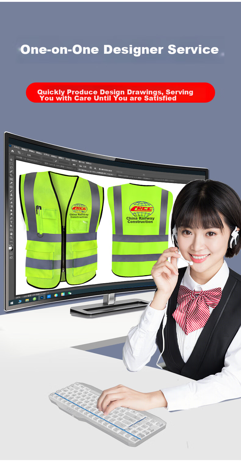 MAINUOQI Reflective Vest, High-Visibility Multi-Pocket Construction Engineering Reflective Clothing, Sanitation Worker Vest, Safety Traffic Warning Uniform [Jingpei Logistics] Multi-Pocket Fluorescent Yellow 4