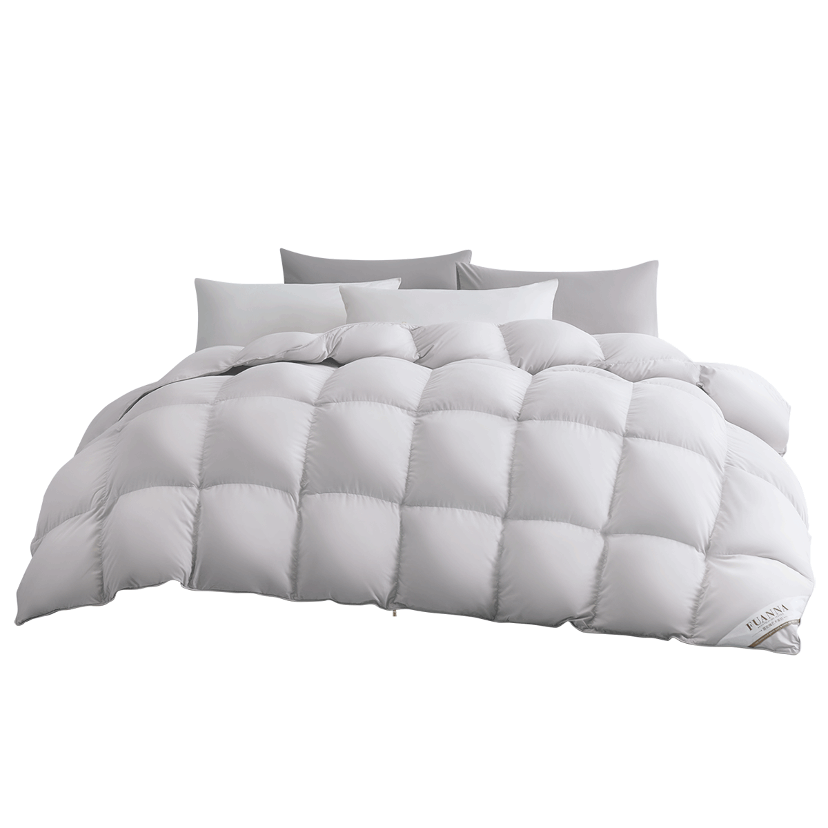 FUANNA down Comforter, 50% White Goose Down, Winter Double Thickened Duvet Insert, 1500g Filling, 230×229cm, Xingyu