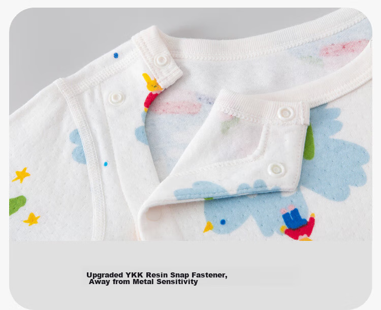 Minibala [Plant Core] New Baby Romper, Pure Cotton, for 100-Day Celebration And Full Moon, Infant Clothing with Knee Protection And Long Sleeves 7