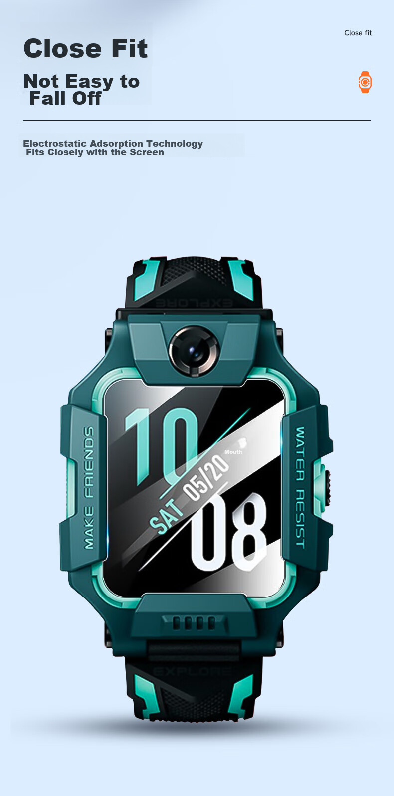BIAZE [3 Pieces Premium] Screen Protector for Xiaotiancai Children's Smartwatch, Tempered Glass Film for Xiaotiancai Z6A/Z6S, High-Definition Anti-Scratch Wear-Resistant Fingerprint-Resistant BM3 4