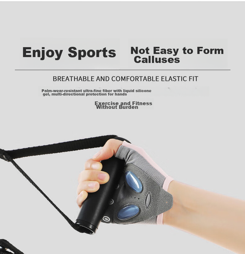 NAILEKESI N Fitness Half-Finger Gloves for Men And Women, Dumbbell Pull-Up Bar Weightlifting Training, Non-Slip Wear-Resistant Cycling Palm Protectio 11