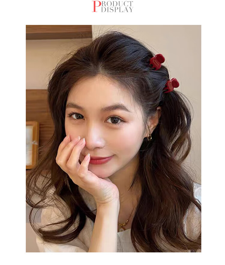 CHIMERA 4-Piece Hair Claw Clips, Air Bangs Hair Claw, Top Side Acid Acetate Hair Clips for Women, Mid-Autumn Festival Gift 4