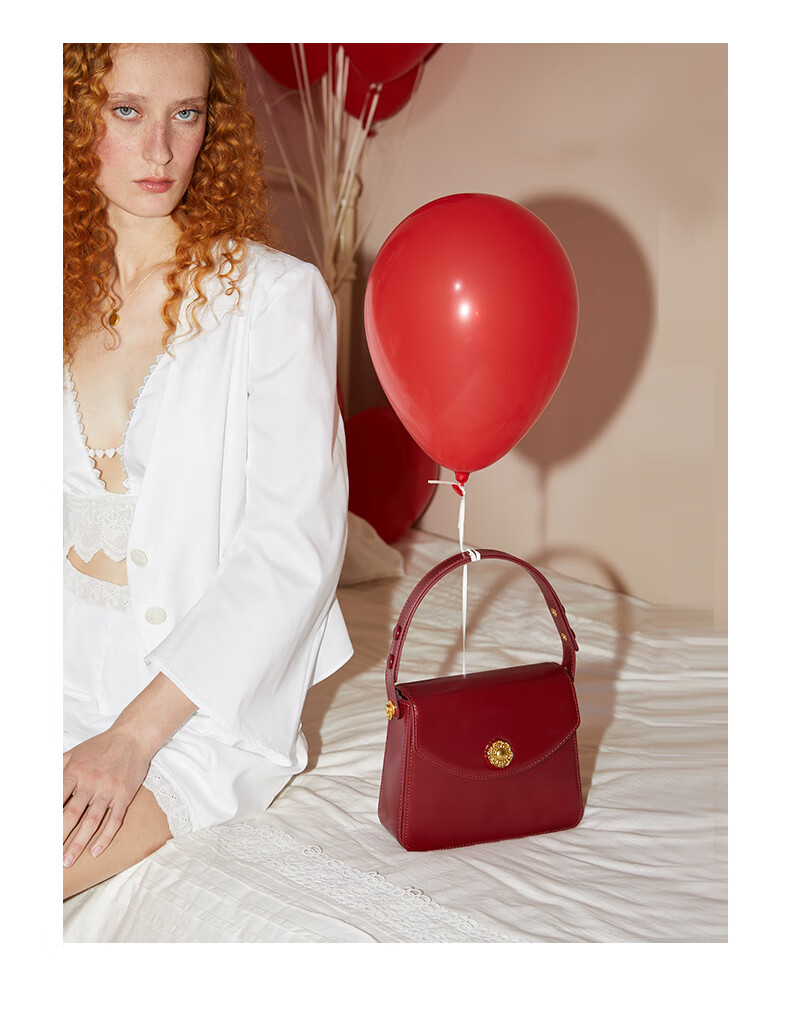 La Festin Handbag, 2026 New Style Sugar Cube Bag, Underarm Red Wedding Bride Tote Small Square Bag, Birthday Gift for Wome 19
