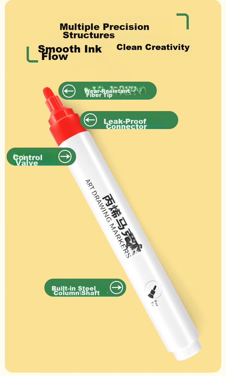 BGI-WAPM Acrylic Markers Waterproof Drawing Shoes Hand-Drawn DIY Graffiti Pen Set Paint Brushes for Clothes T-Shirt Stone Wood Glass Coloring Paint Water-Based Watercolor Pens Silver 3-Piece Set Art Educatio 4