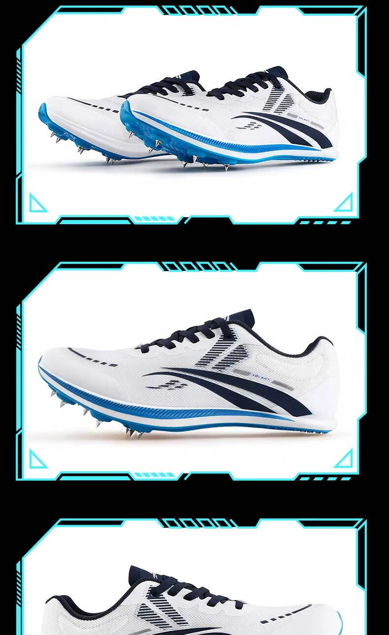 Wolandi Lightning 911 Black Base Spike Shoes, Thick-Soled Sprinting Track And Field Spikes, Physical Education Exam Shoes, Rimmuoying, Size 38 16