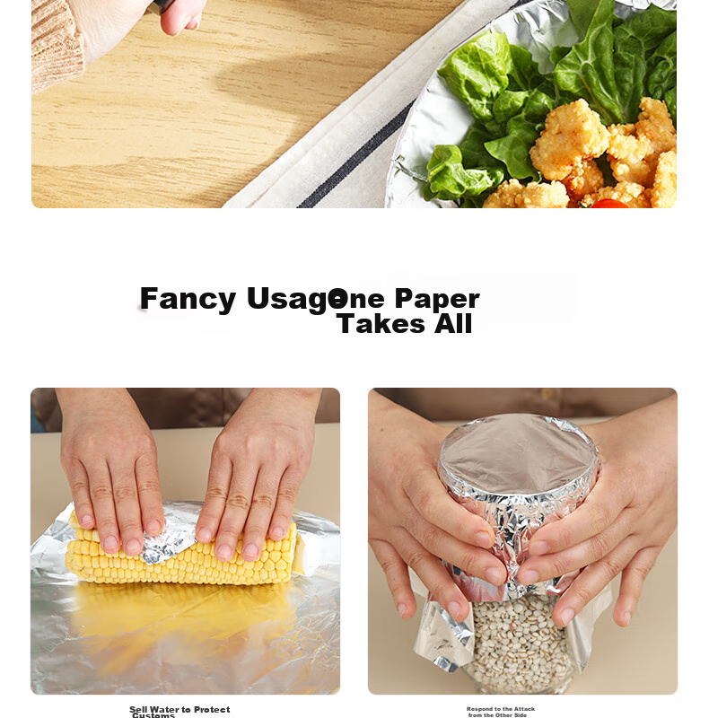 Kaulus Aluminum Foil for Air Fryer, 40 Meters Wide * 30 Cm Thick, Oven Baking And Barbecue Specialized, Oil-Proof, Thickened Aluminum Foil 20