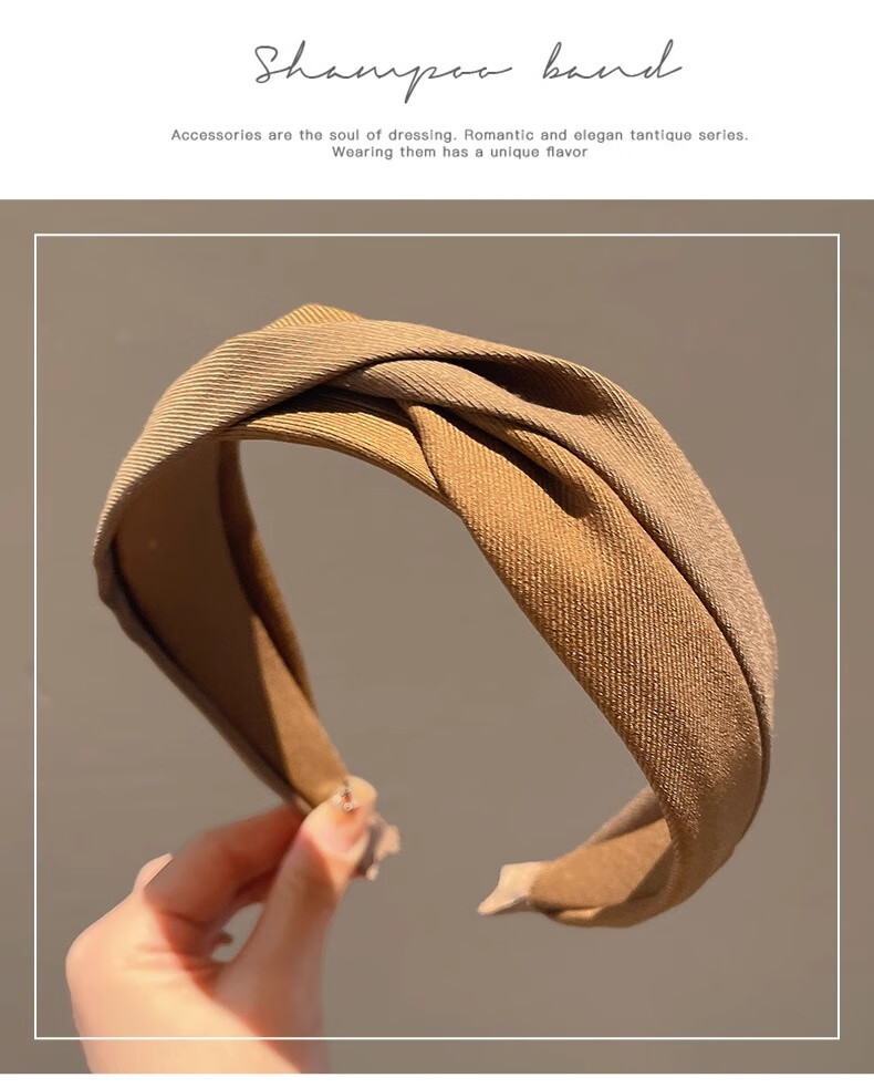 Xiangwan Headband, High Crown Hairpin for Women, Versatile Hairband for Going Out, Face-Washing Headband, Wide-Brimmed Hairpin, Hair Accessory, Gift for Wome 5