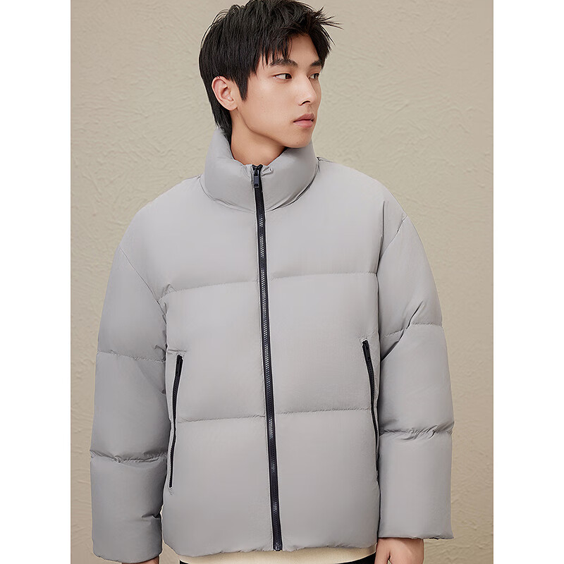 GXG Men's Clothing, 2024 Autumn And Winter New Warm Stand-Collar down Jacket for Men, Gray, Size 165/S
