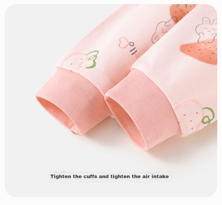 YUZHAOLIN Children's Autumn Underwear Set, Boys And Girls Inner Wear, Pure Cotton Baby Pajamas, Clothes for Young And Older Children, Sweet Pink 17