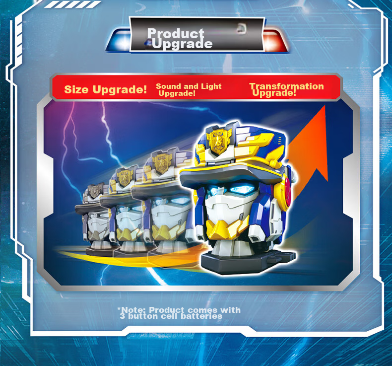 MinitegongduiX Storm Special Police Seven Super Battle Force Transforming Mecha Dual-Form Fule Zhanqi Toy, Gift for Young Boys 10