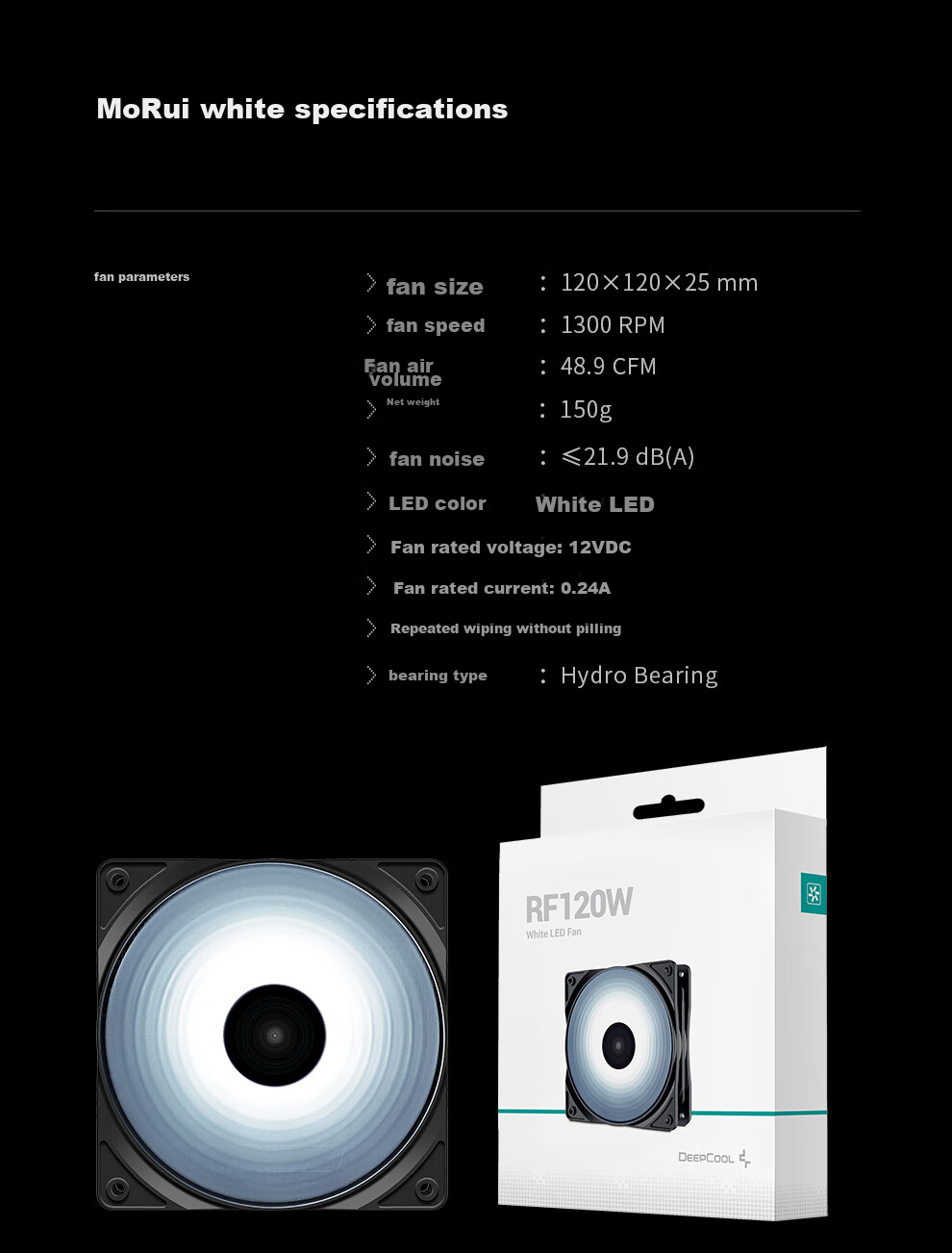 DEEPCOOL FT12 Case Cooling Fan, 12025/FOC Closed-Loop Control Motor, Ten-Level Motor, Stable Operation, 5-Year Warranty 7