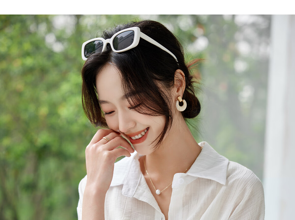 Chushen Thin Long-Sleeve Shirt for Women, Loose-Fitting Versatile See-Through Vacation Casual Jacket Top S144C2684 White L 19