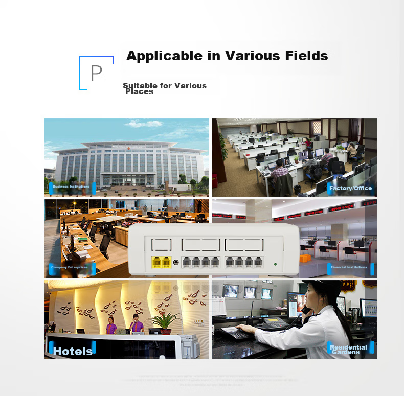 Guowei GW200 Programmable Telephone Exchange System, 2 Lines In And 8 Out, Group Enterprise Main Line, Internal Extension, Small Number of Lines, Small Business Desktop Voice Navigation, Plug-And Exchange System 5
