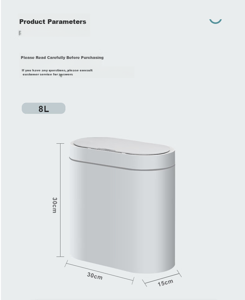 JD Original Smart Sensor Trash Can, Household Bathroom Toilet Narrow Gap Kitchen Garbage Bin with Lid 13