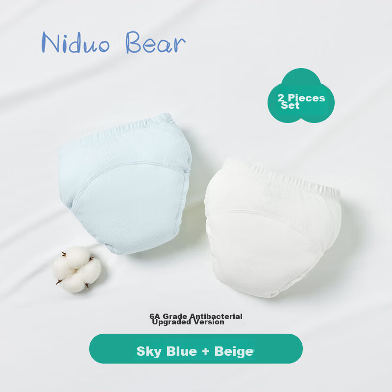 Niduoxiong Baby Training Pants, Infant Diaper Training, Toilet Training Diapers, Washable Children's Underwear