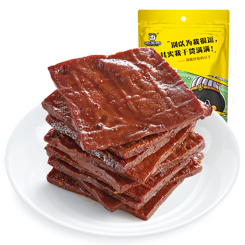 周黑鸭 甜辣卤豆干120g 素食卤味休闲零食甜辣麻辣小吃 真空小包装
