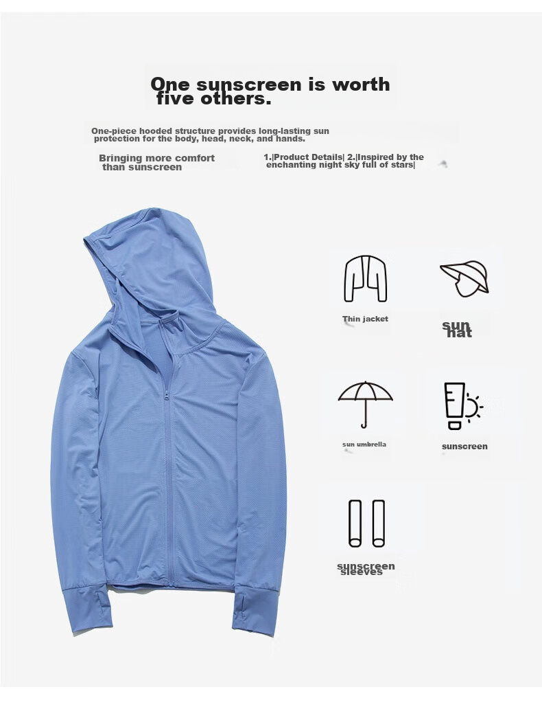 JEEP SPIRIT Sun Protection Clothing for Men And Women, Couples Style, Cool Lightweight Breathable Fashion Versatile Skin Coat Sunscreen Jacket, Silver Gray 4XL 10
