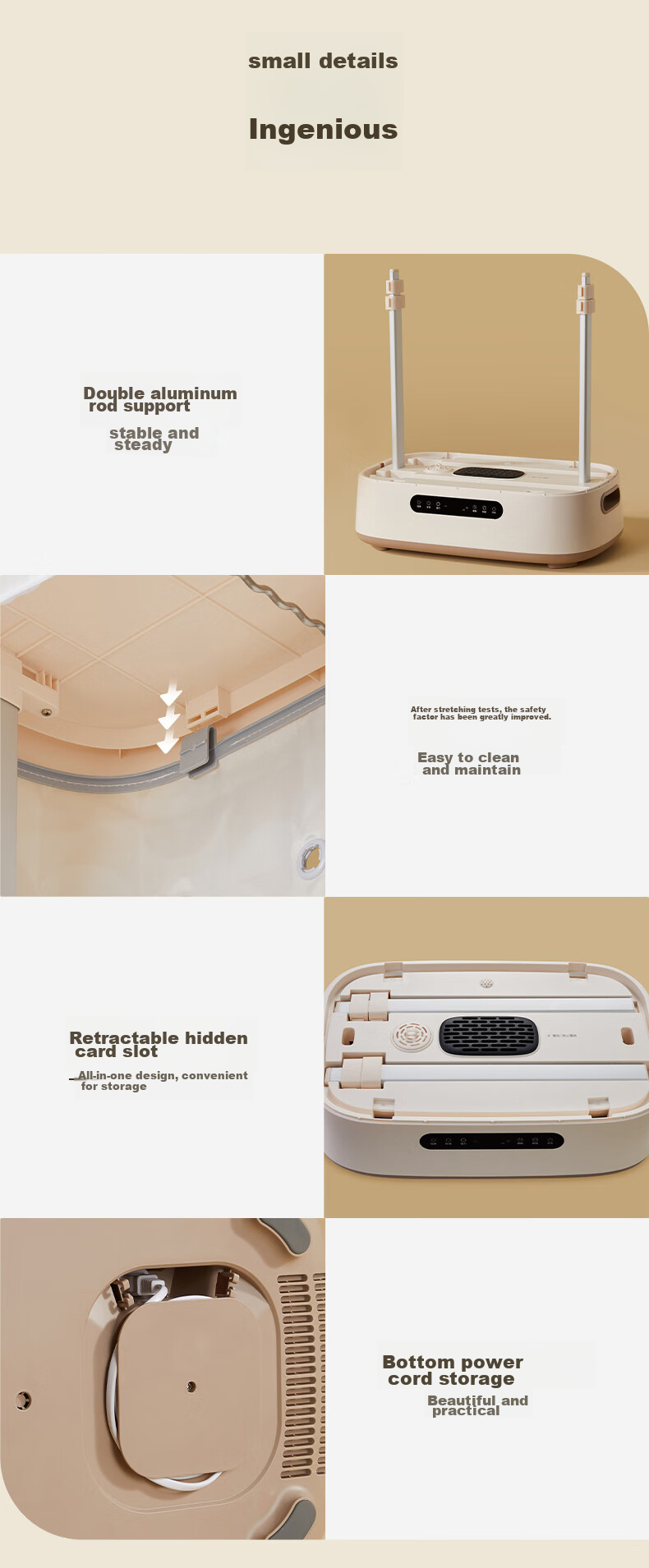 SUPOR Clothes Dryer, Home Small Foldable Wardrobe, Portable Baby Clothing Dehumidifying And Drying Device, Inner Garment Sterilizer ELD-530A 16