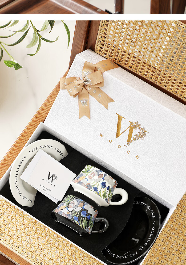 WOOCH [Mid-Autumn Festival Gift] Wedding Coffee Cup Gift Box for Newlyweds, Housewarming, Birthday Gifts for Bride And Groom 2
