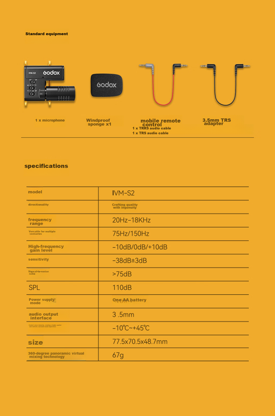 Godox IVM-S3 Lavalier Microphone with One-Key Noise Reduction for Video Recording, Vlog Audio Capture, Stereo Interview, Conference, Heart-Shaped Directional Condenser Microphone 11