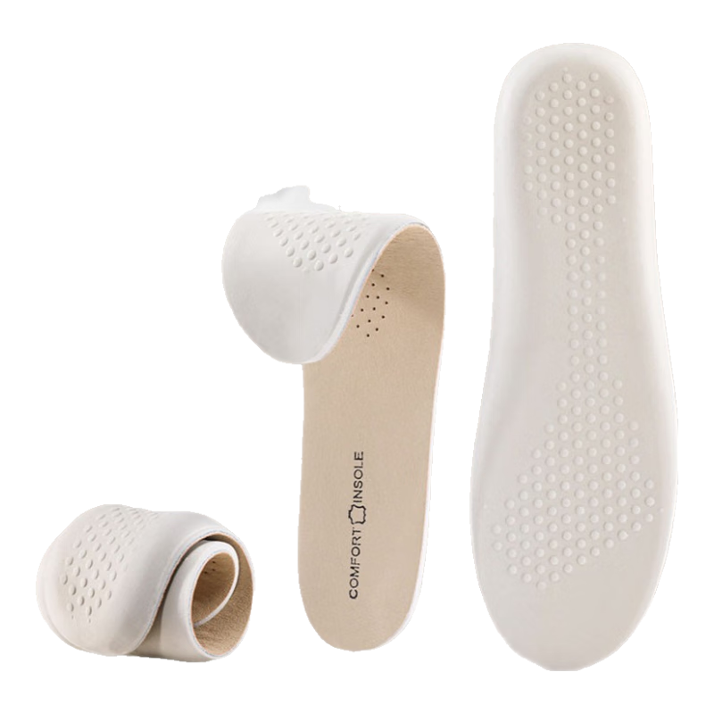 3AnGnI Leather Latex Insoles for Men And Women, Thick High-Elasticity Ultra-Soft Shock-Absorbing Shoe Inserts for Leather Shoes And Sneakers