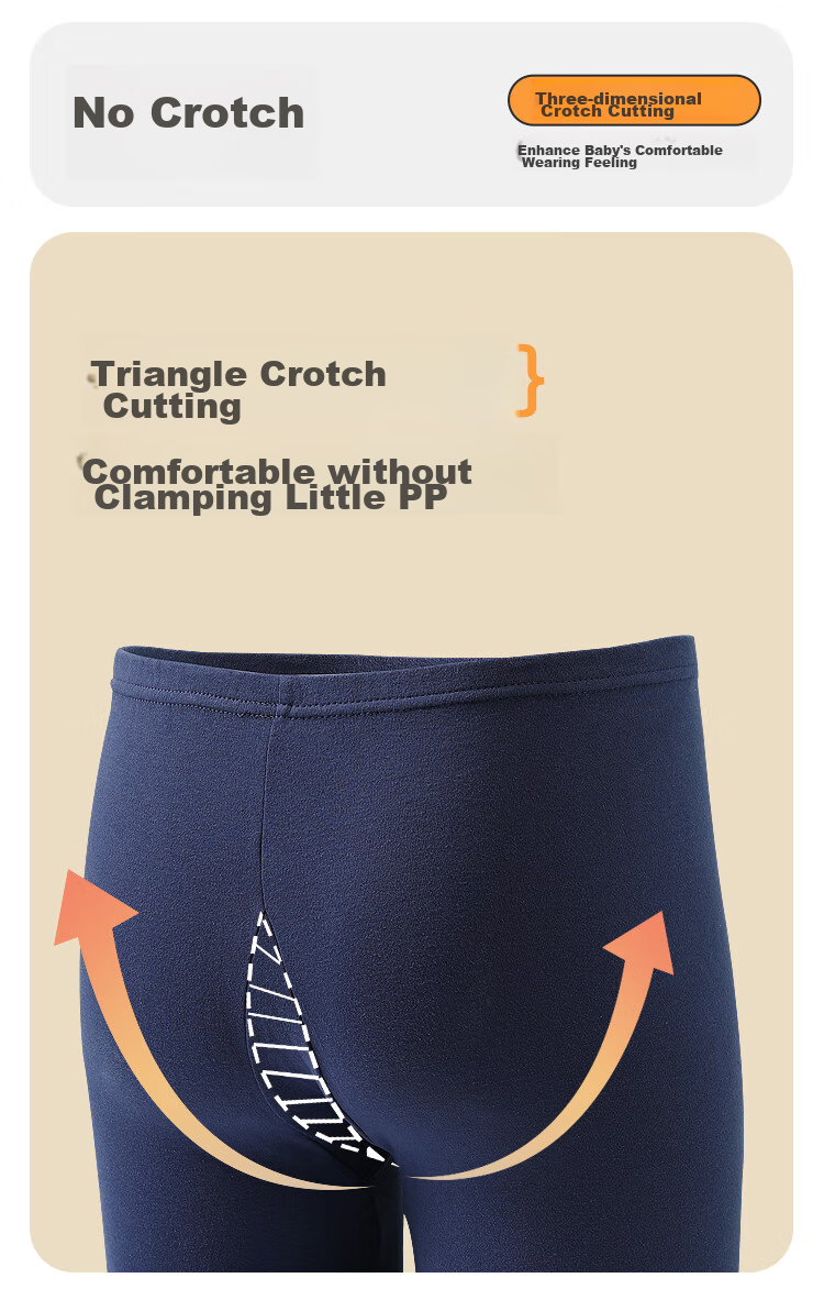 Hodohome Children's Autumn Underwear Set, Boys' Pure Cotton 7A Grade Antibacterial Thin Round Neck Thermal Underwear Set, Sizes 115 120 3