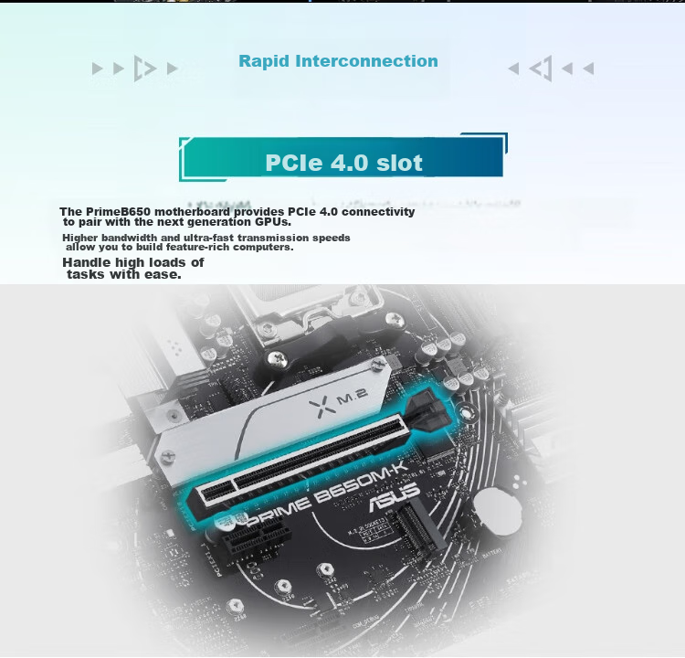 ASUS PRIME B650M-K Motherboard, Supports DDR5 CPU 9600X/7600X/9500F (AMD B650/socket AM5) 10