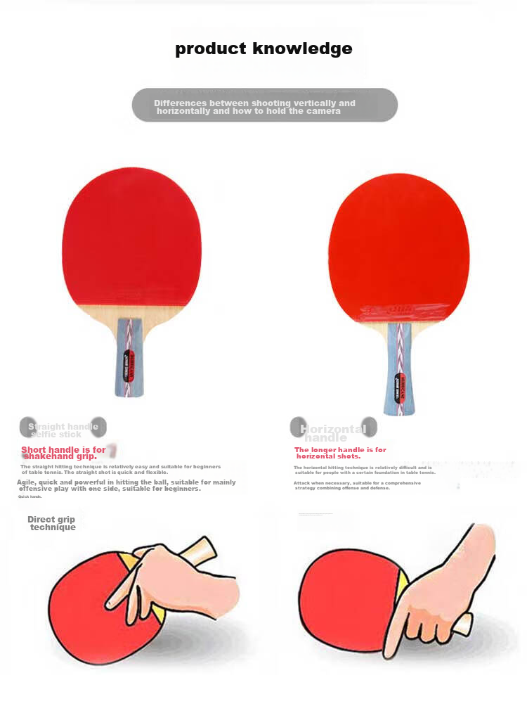 DHS Table Tennis Racket Kuangbiao Gift Box, Penhold Grip, Single Racket, Double-Sided Reverse Rubber, Birthday And Mid-Autumn Festival Gift, NO.2 4