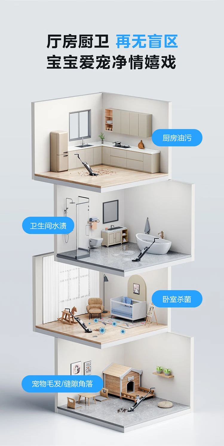 Midea floor washing machine G3 suction and mopping one dust-free mopping vacuum cleaner home sweeper Midea floor washing machine G3 suction and mopping one dust-free mopping vacuum cleaner home sweeper