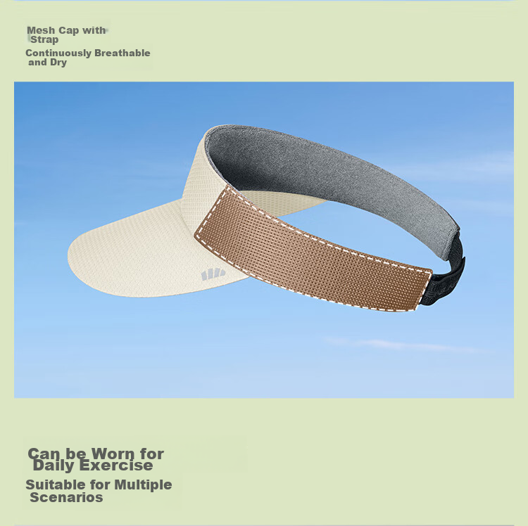 Beneunder Tennis Cap, Sun Hat for Men, UV Protection Hat, Visor Cap, Sports Sweat-Absorbing Full-Face Sun Hat DS015 15