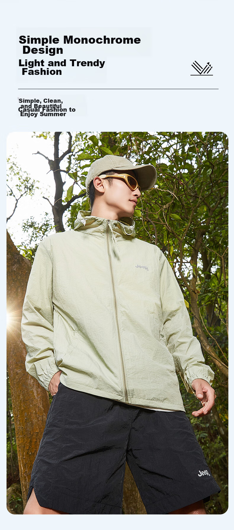 JEEP Summer Breathable Sun Protection Jacket Unisex Couple Ice Silk Outdoor Sports Skin Jacket 5XL Rock Gray 4