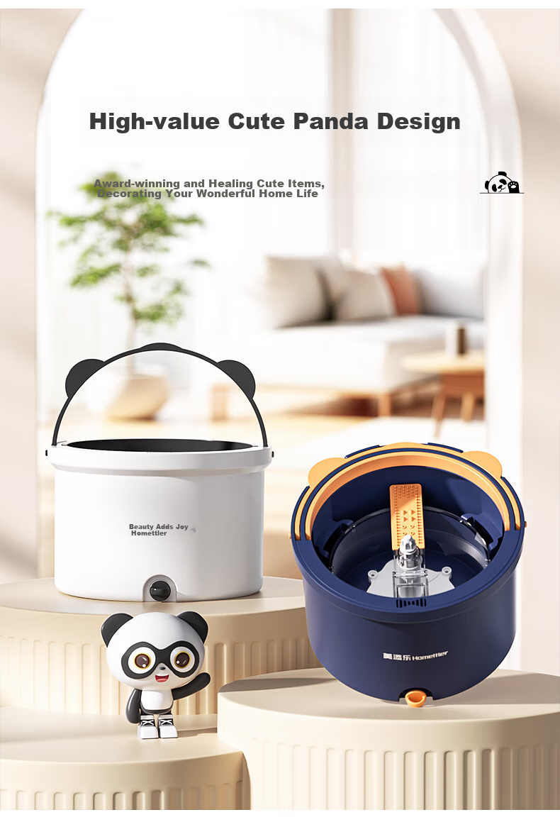 HoMettler Clean And Dirty Separation Rotary Mop, 3 Mop Pads for Home Use, Hands-Free Cleaning, No Washing Required, 2026 Lazy Person's Flat Mop with Bucket 16