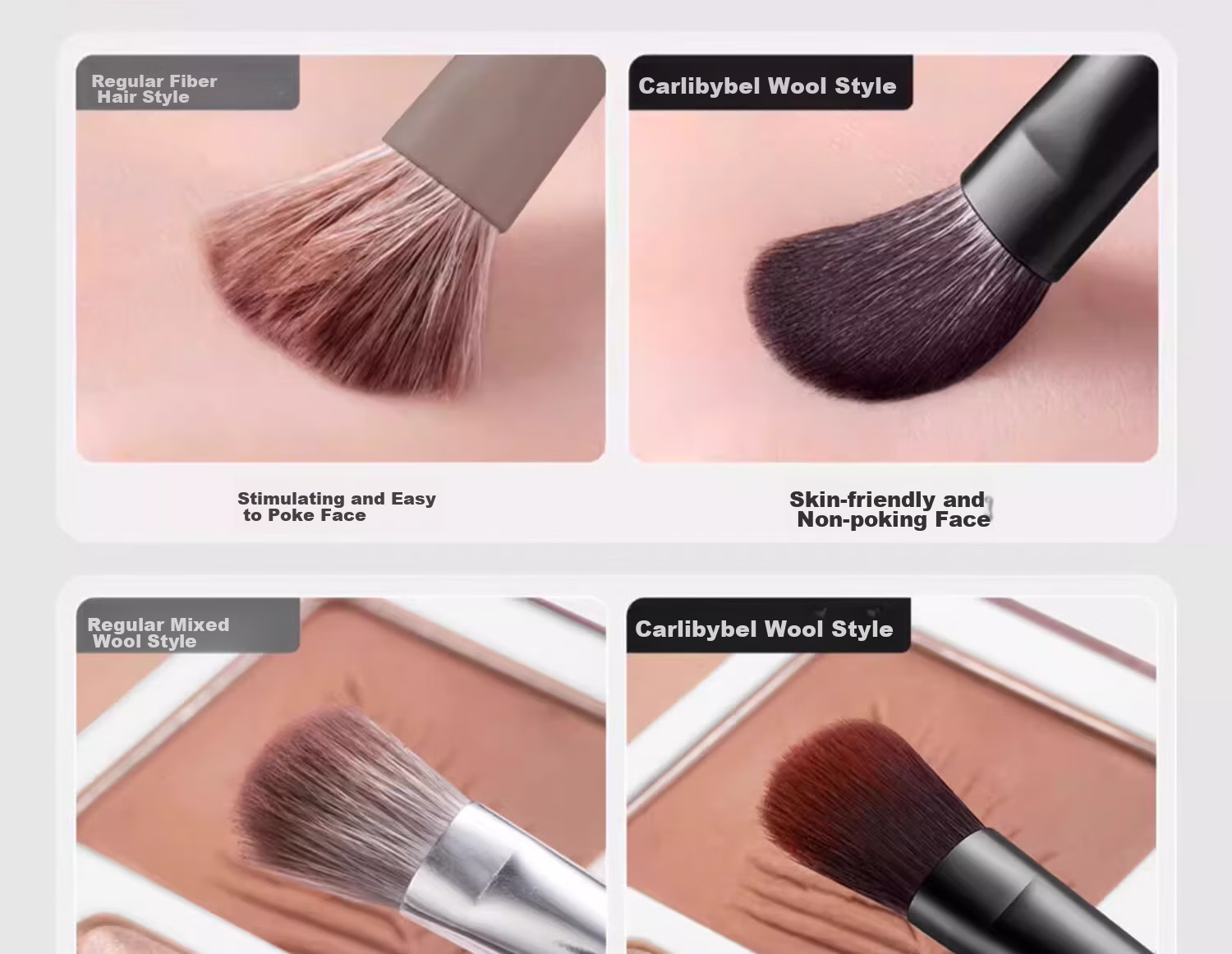 CARLI BYBEL Half-Shade Nose Shadow Animal Hair Brush for Slanted Nose, Nose Wing, Gradient Highlighting, Side Shadow Contouring, Sickle-Shaped Makeup Brush 5
