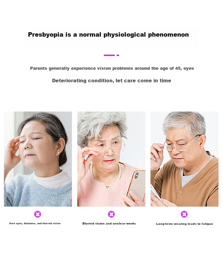 Mr. PuTian Anti-Blue Light Reading Glasses for Women, High-Definition Presbyopic Glasses for Elderly, Red, 100 Degrees (40-49 Years Old) 3